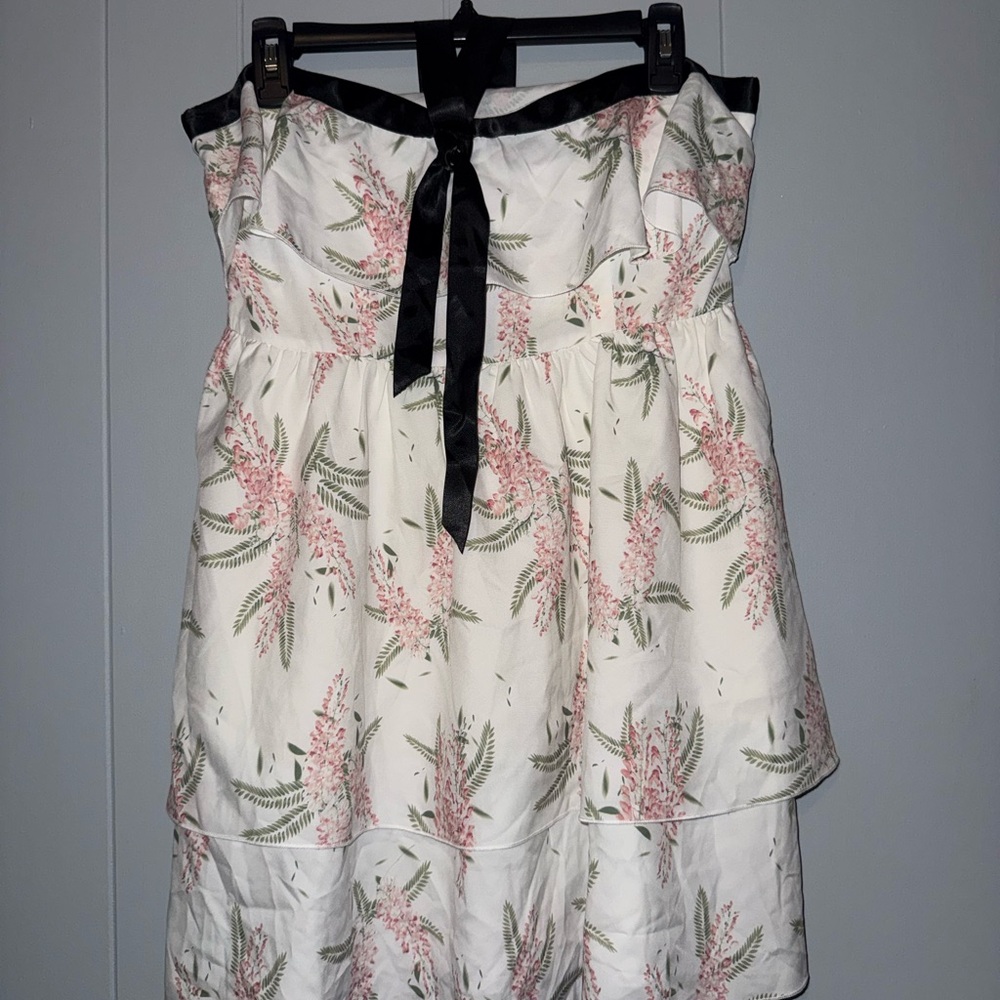 Floral Strapless Dress